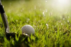 golf cart in the rainy day